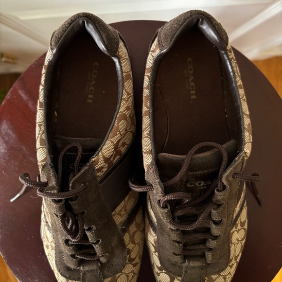 EUC Coach New York Remonna Signature Logo Jacquard Lace Up Sneaker Shoe Size 8.5 - Picture 3 of 4